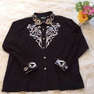 NWOT Bob Mackie wearable art shirt 2x